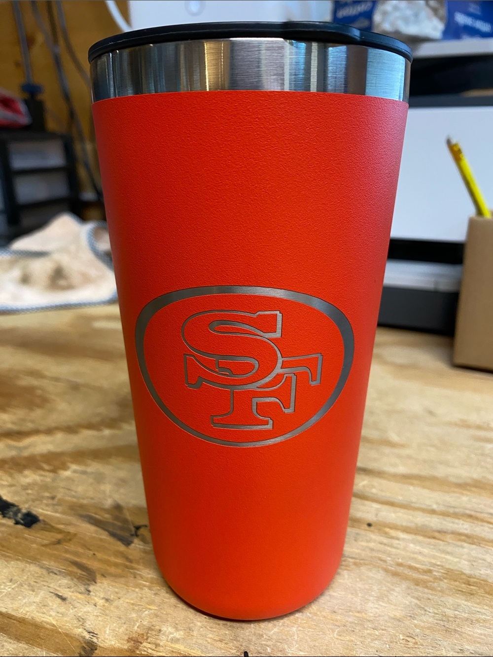 Hydro Flask San Francisco 49ers Orange Stainless Tumbler